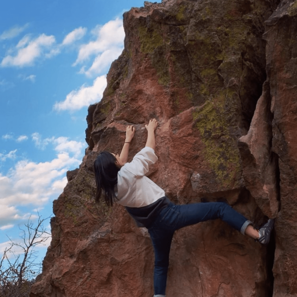 Michelson Prizes laureate Rong Ma, Ph.D. rock climbing