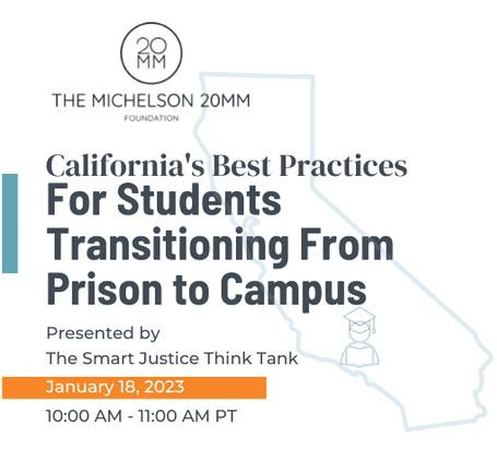 California’s Best Practices for Students Transitioning From Prison to Campus