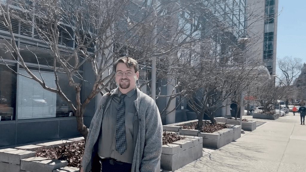 Dr. Aleksandar Obradovic taking a walk outside of his Columbia University laboratory