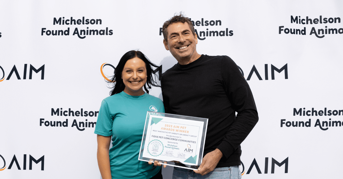 Fidus Pet Concierge Community AIM Pet Awards recipients
