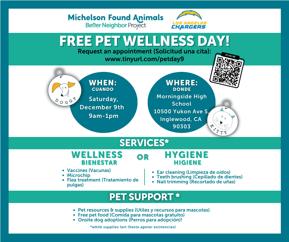Free Pet Wellness Day Event at Morningside High School
