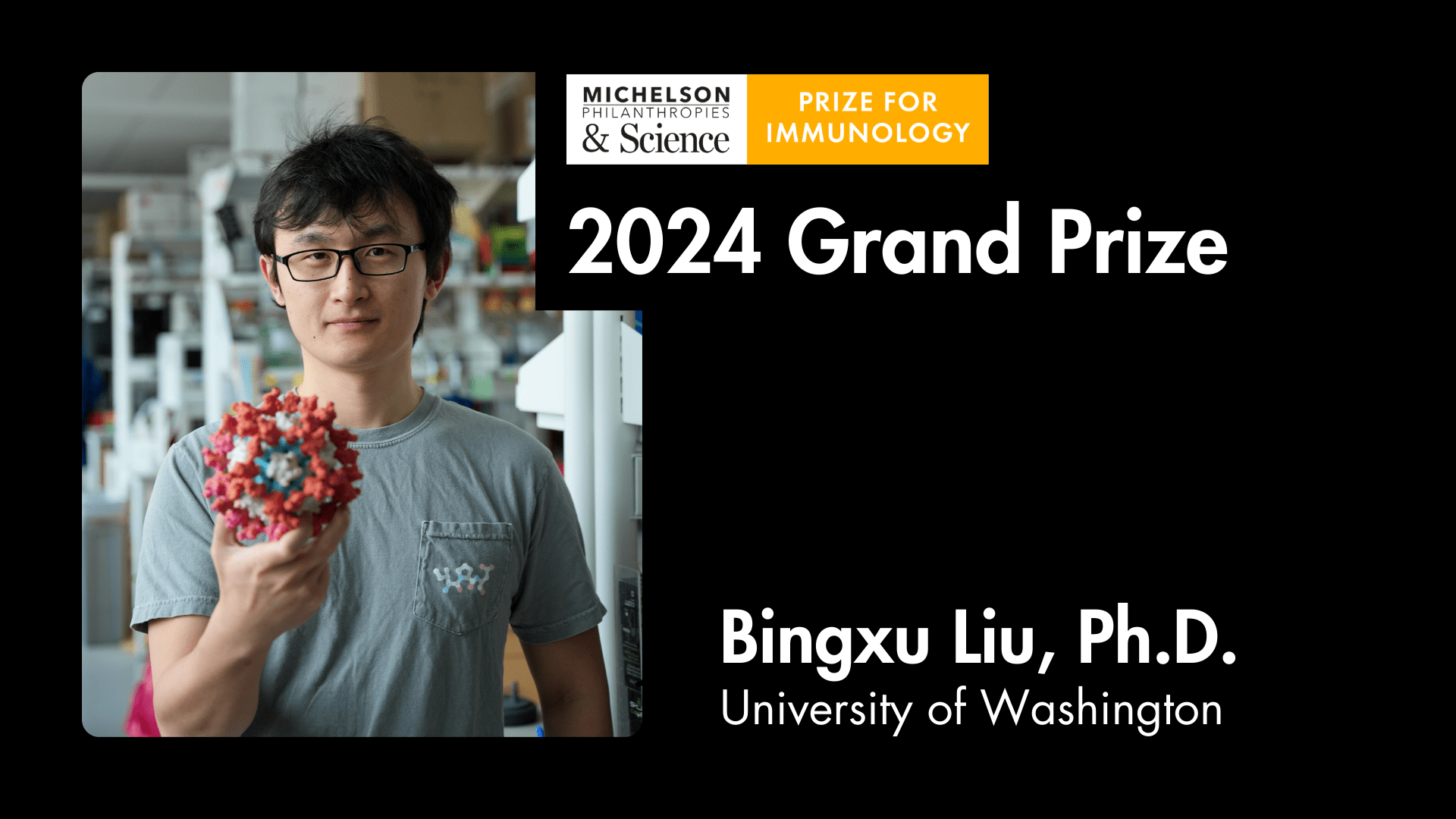 Dr. Bingxu Liu, Michelson Philanthropies and Science Prize for Immunology Recipient