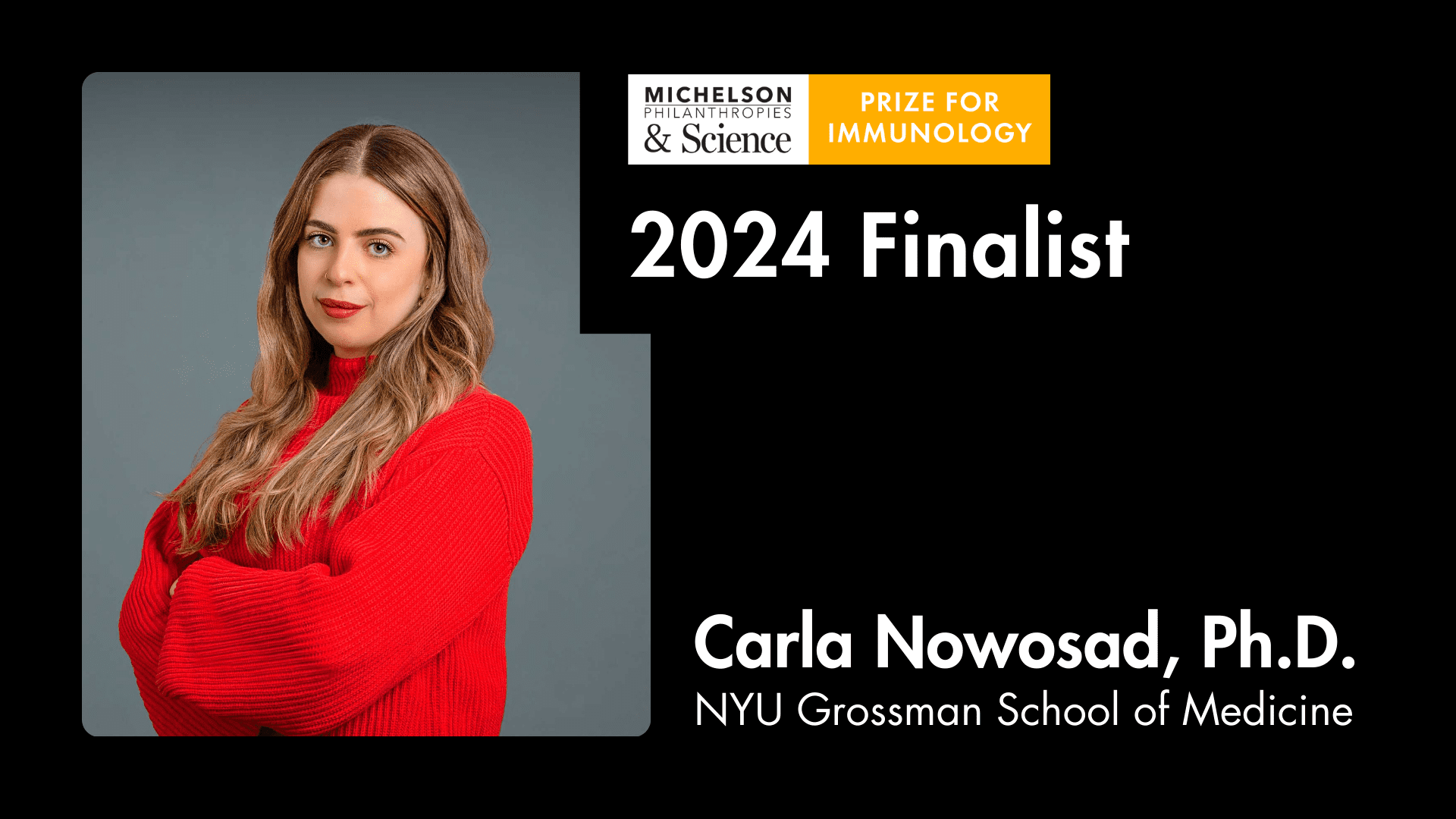 Dr. Carla Nowosad, 2024 Michelson Philanthropies & Science Prize Finalist