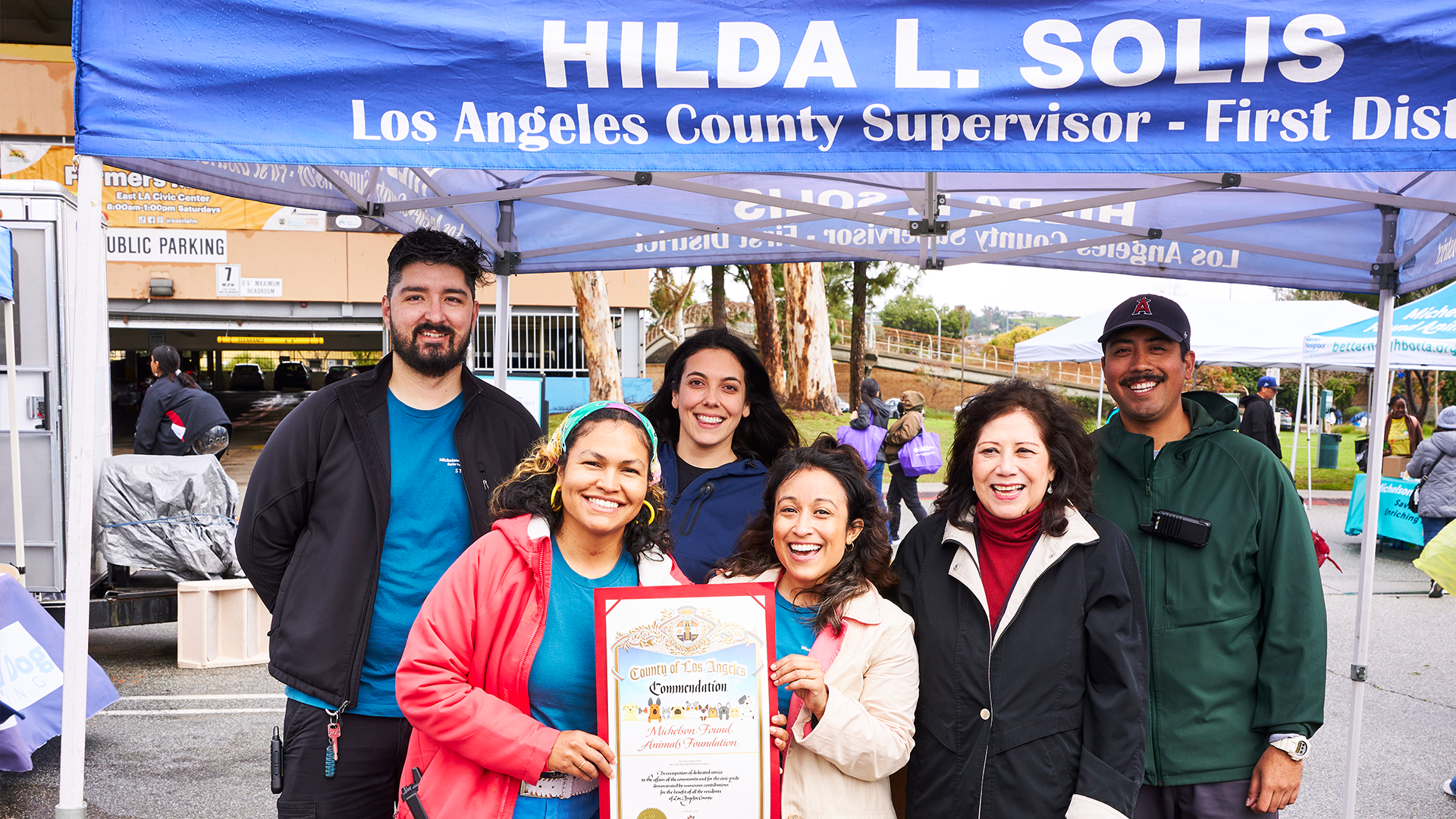 The Better Neighbor Project Team with LA County Supervisor Hilda Solis
