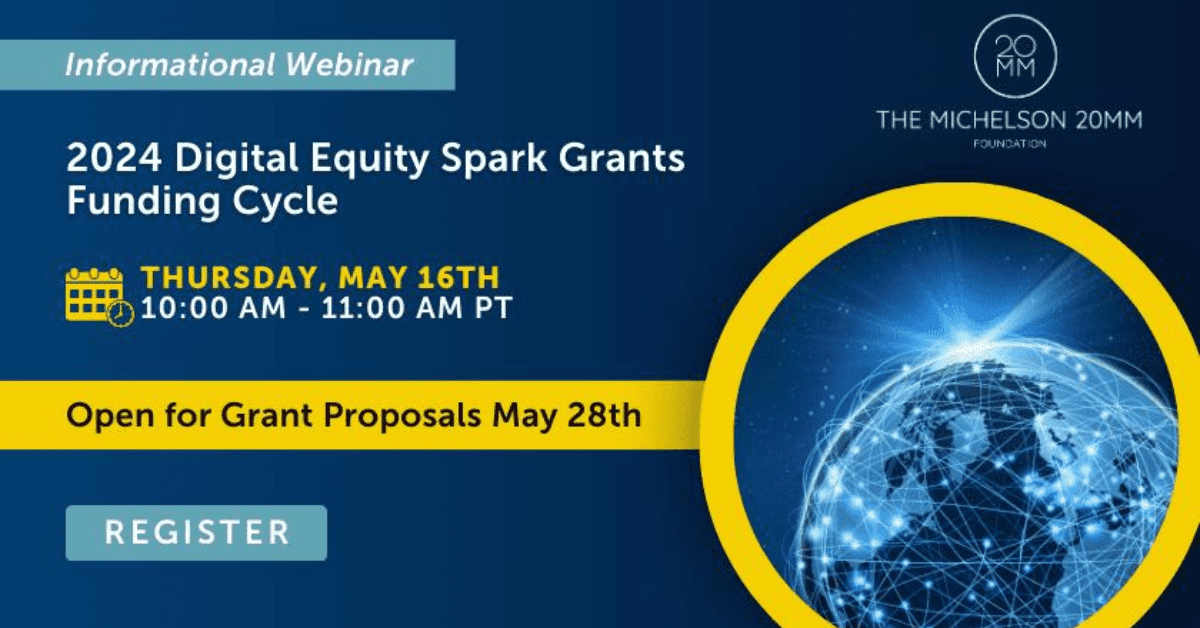 2024 Digital Equity Spark Grants Funding Cycle webinar