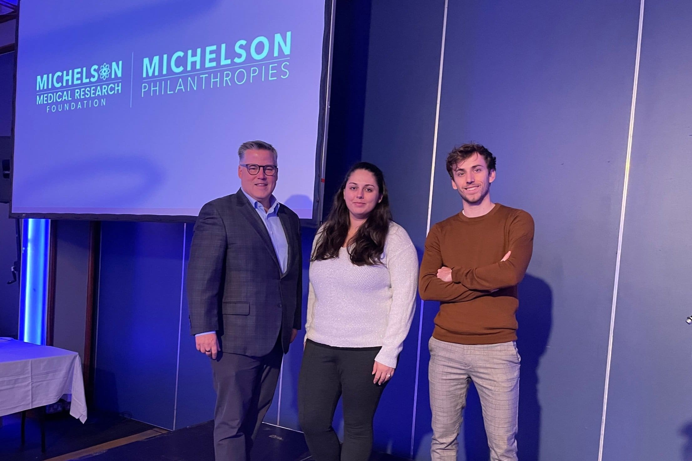 From left: Geoff Baum, Dr. Claire Otera, and Dr. Romain Guyon